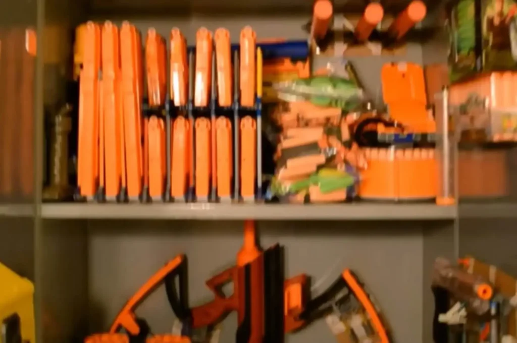 Dedicated Cabinet To organize Nerf blasters